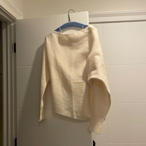 Intermix cream cashmere cowl neck sweater